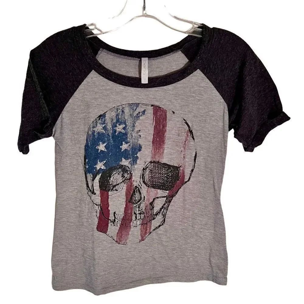 Bena J Americana Skull T Shirt Size Small - Picture 3 of 9
